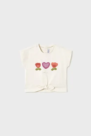 mini girl crochet heart tee