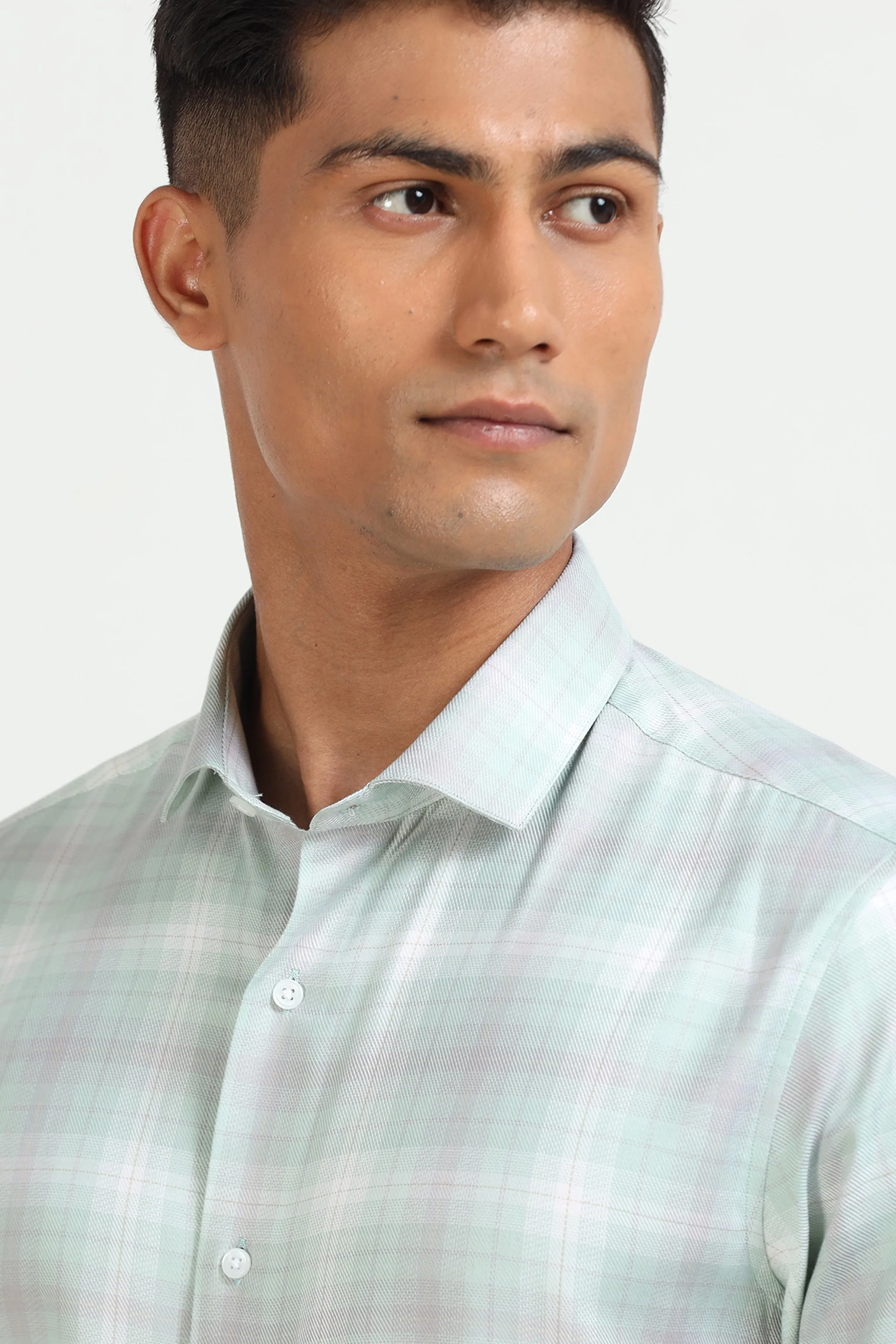 Mint Green Check Shirt