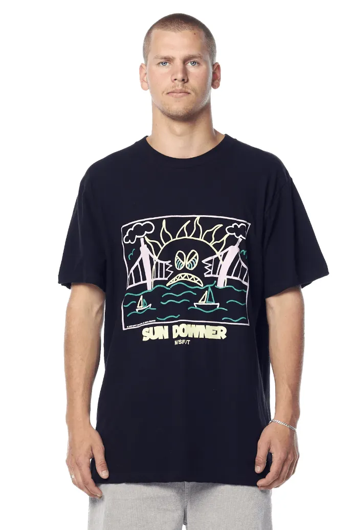 MISFIT SUN DOWNER 50/50 SS TEE - PITCH BLACK