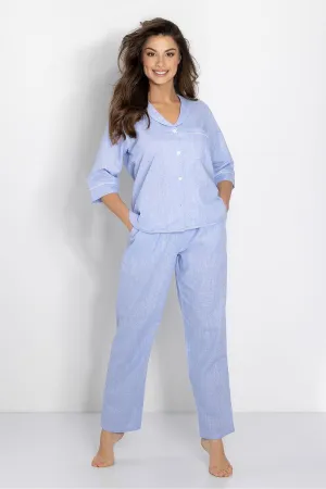 Momenti Per Me airy fabric long pants and shirt womens pajamas