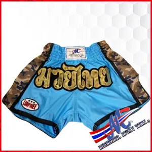 Mongkol-Lumpinee Thai shorts light Blue