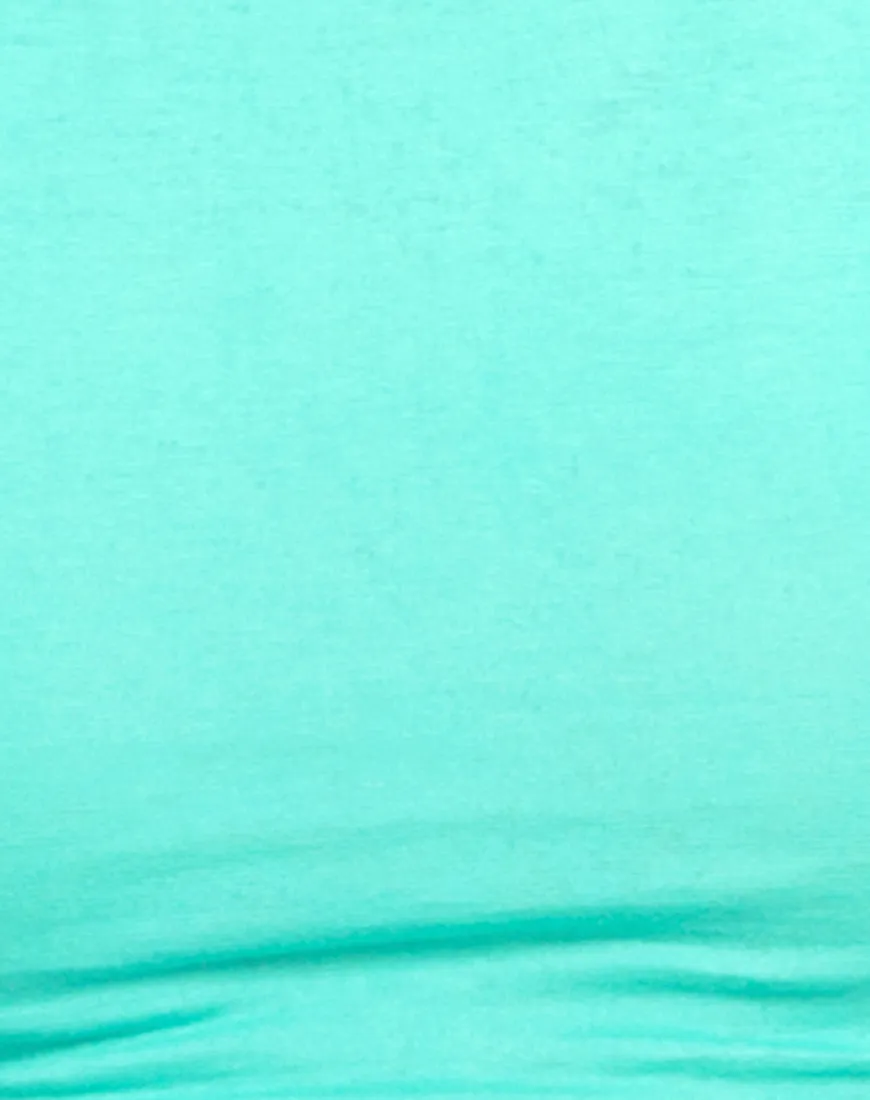 Motel Folly Strappy Crop in Aquamarine