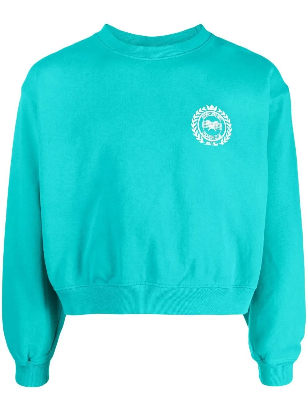 motif print cotton sweatshirt
