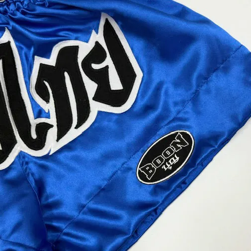 MT02BL Muay Thai Shorts BLUE CLASSIC