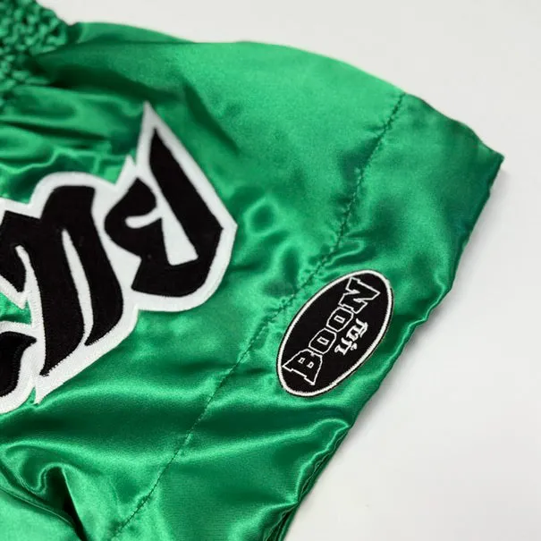 MT02G Muay Thai Shorts GREEN CLASSIC