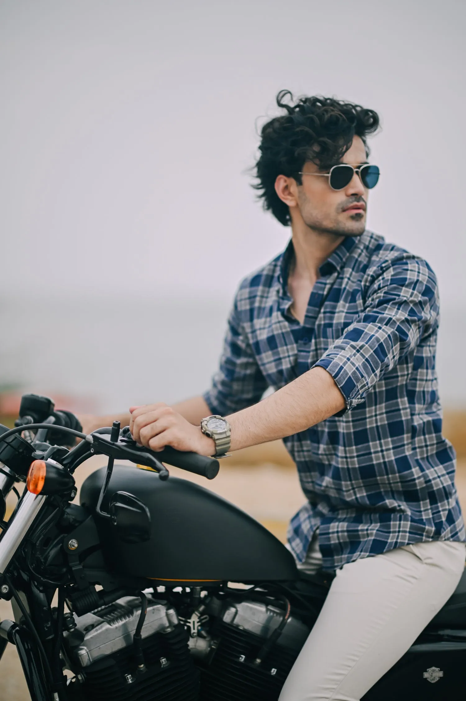Navy Plaid Check
