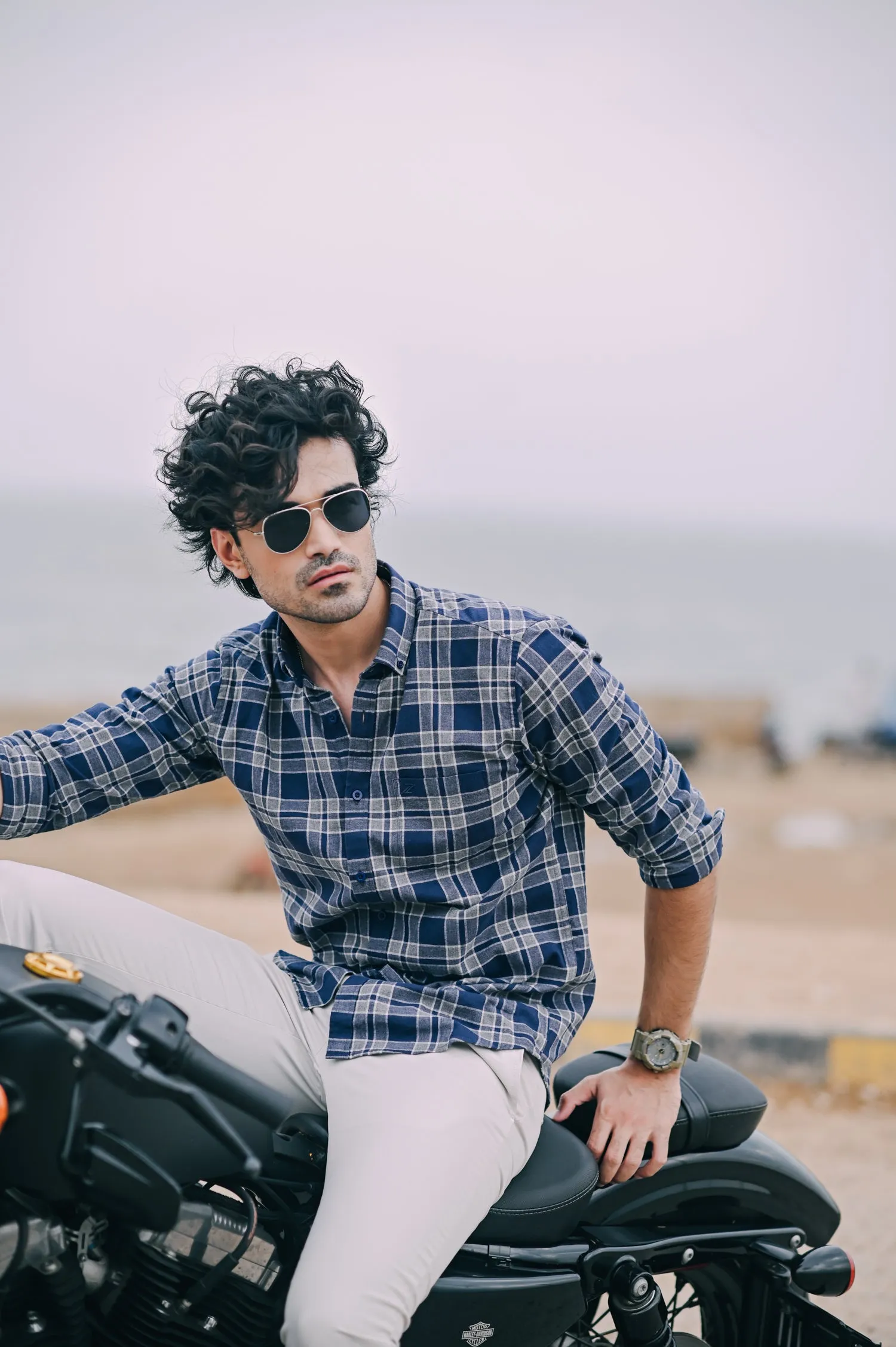 Navy Plaid Check