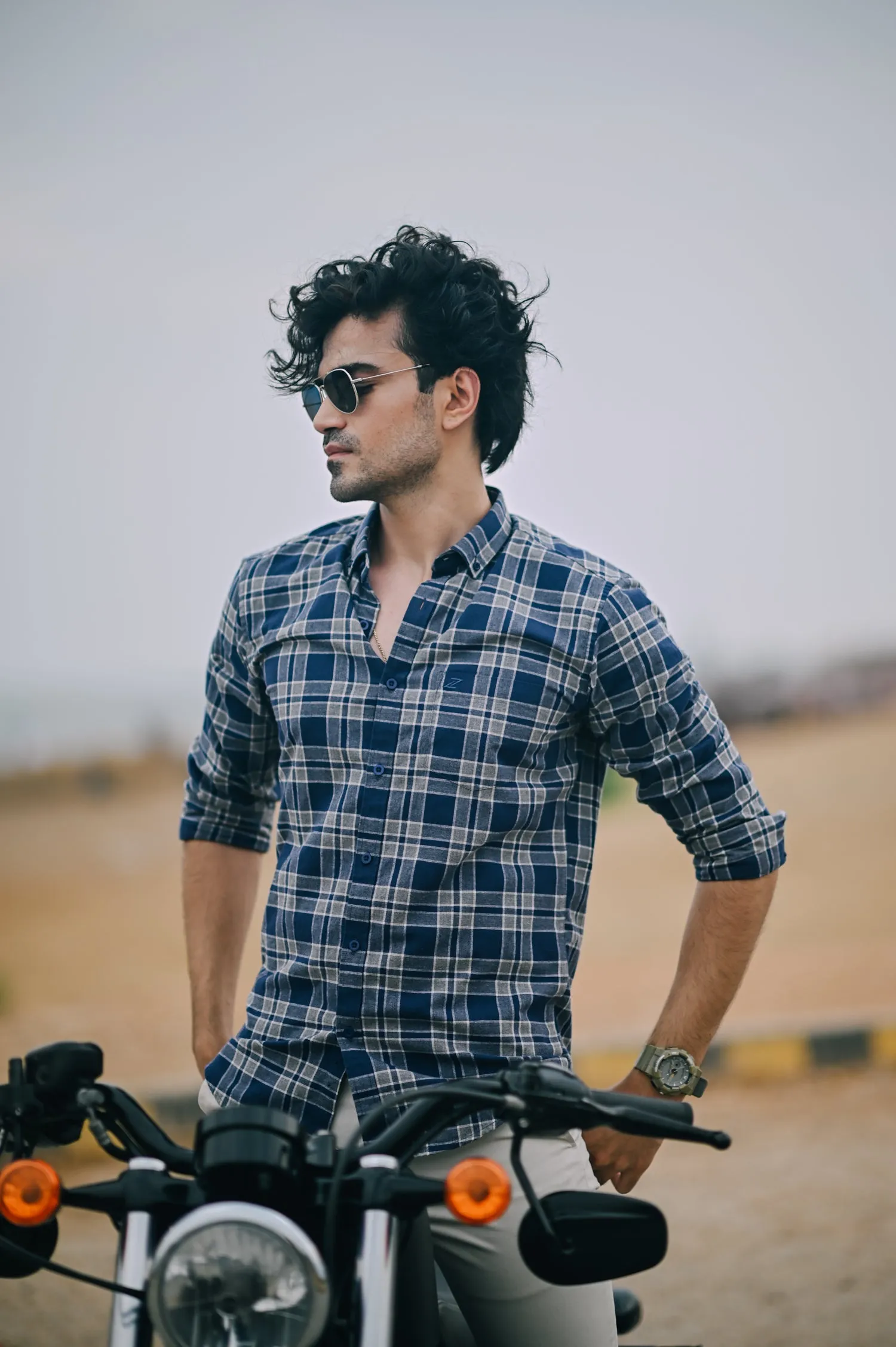 Navy Plaid Check