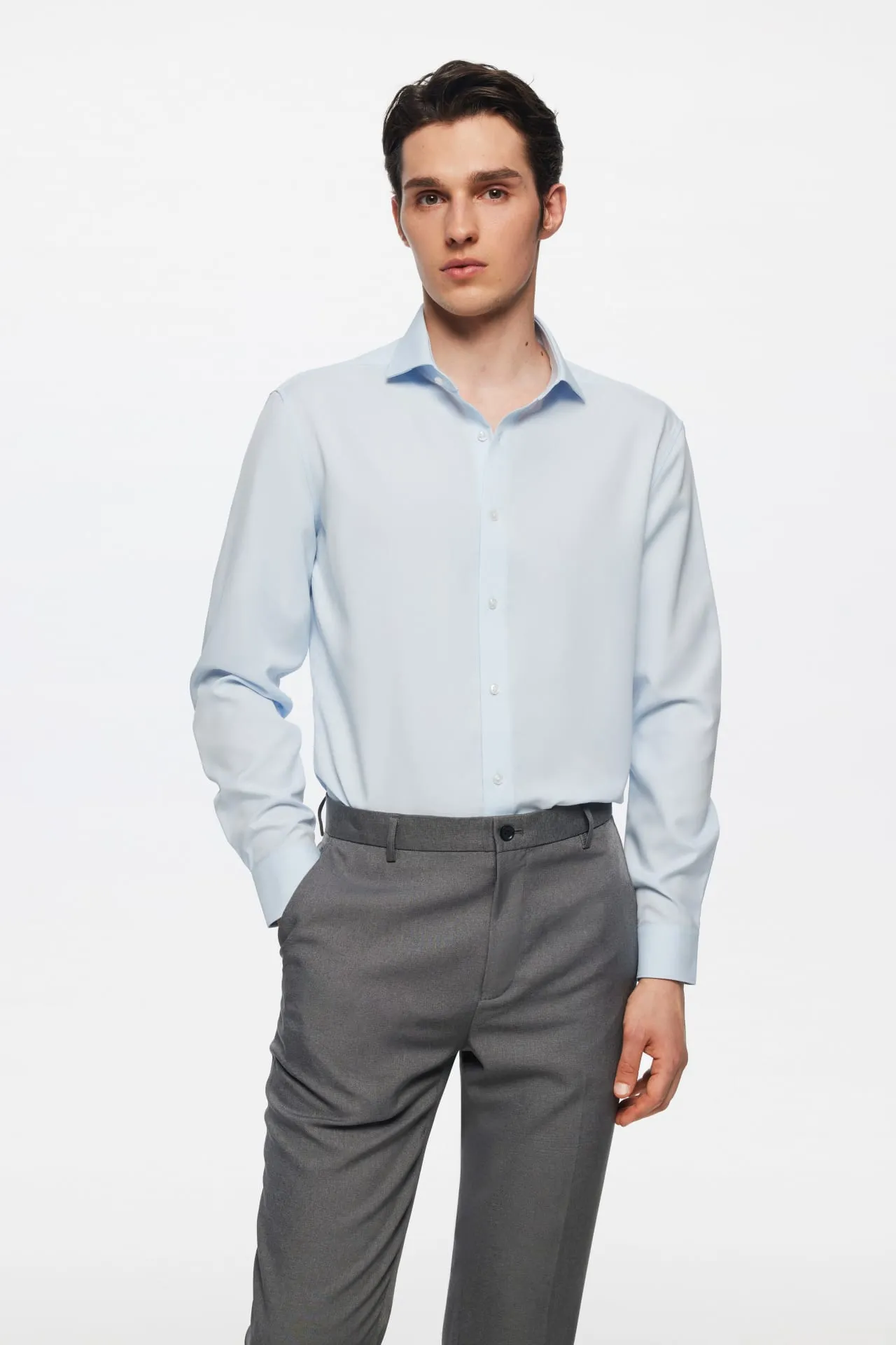 Non-Iron Dry Smart Fit Poplin Shirt