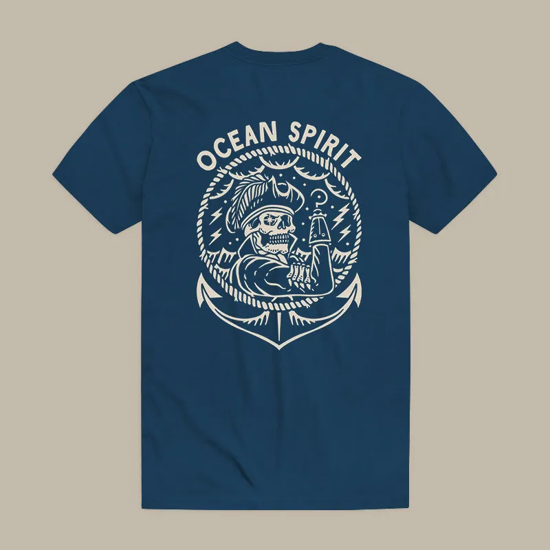 Ocean Spirit Skull Printed Men's T-shirt