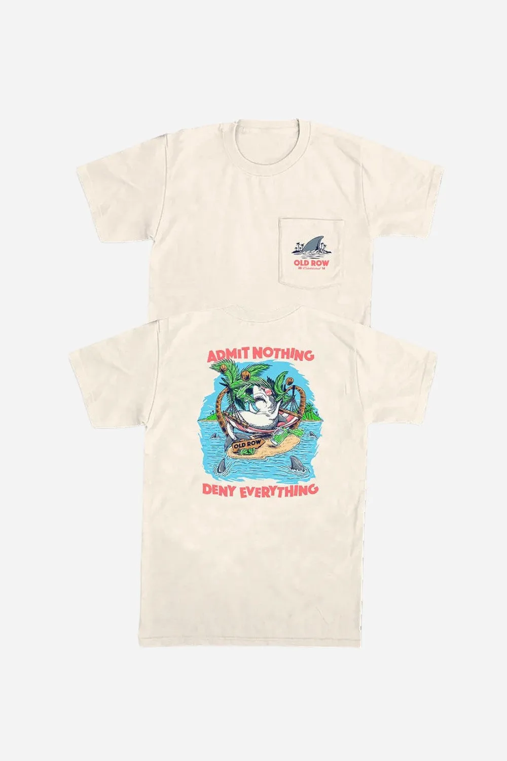 Old Row The Hammock Shark Pocket Tee in Ivory