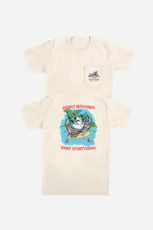 Old Row The Hammock Shark Pocket Tee in Ivory