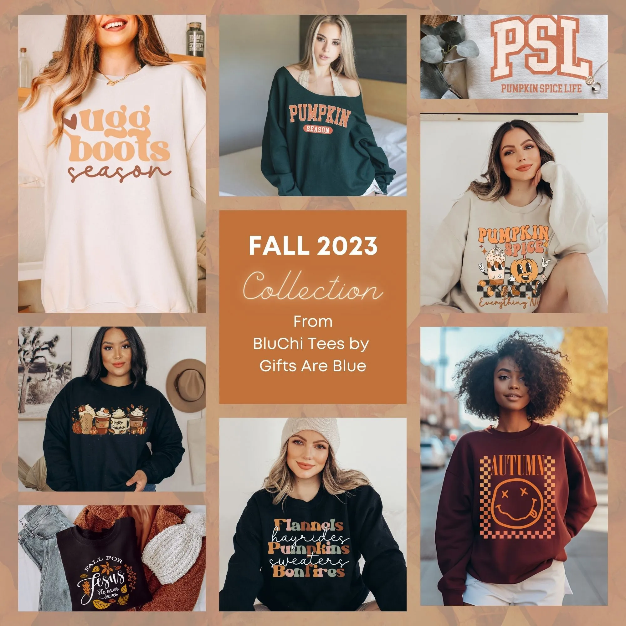 Ombre Autumn Sweatshirt - Fall Sweatshirt - Sizes S to 5XL