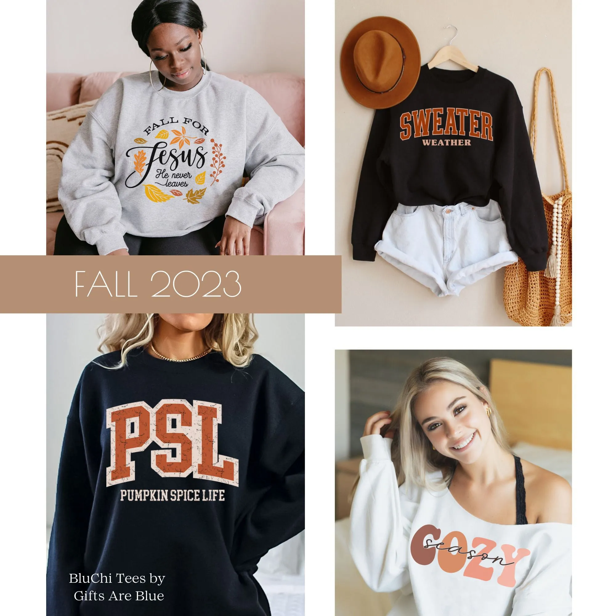 Ombre Autumn Sweatshirt - Fall Sweatshirt - Sizes S to 5XL