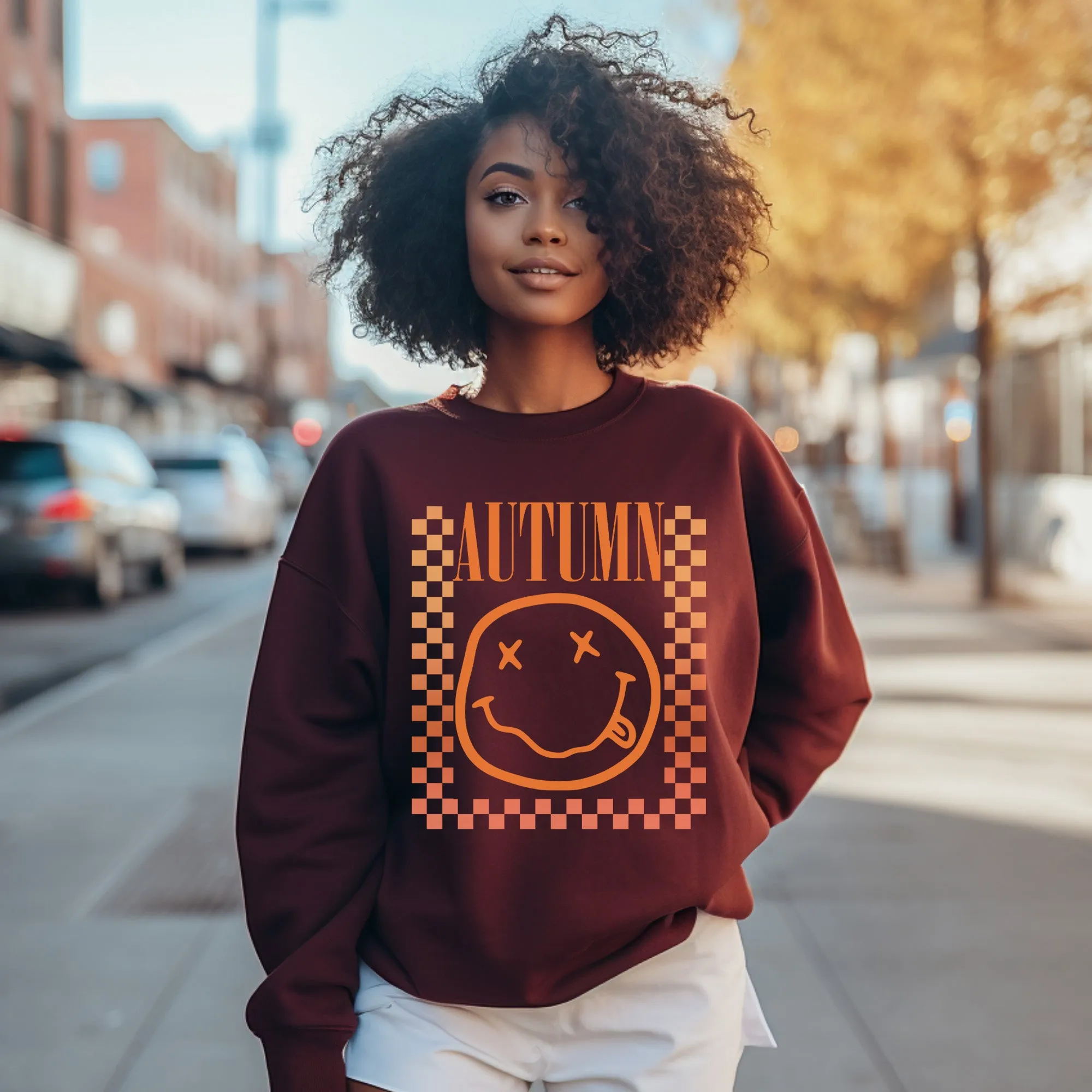 Ombre Autumn Sweatshirt - Fall Sweatshirt - Sizes S to 5XL