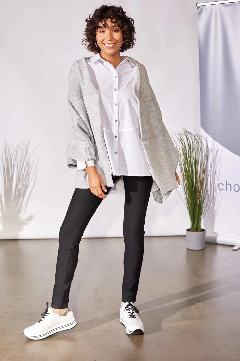 PERUZZI Grandad Collar Shirt