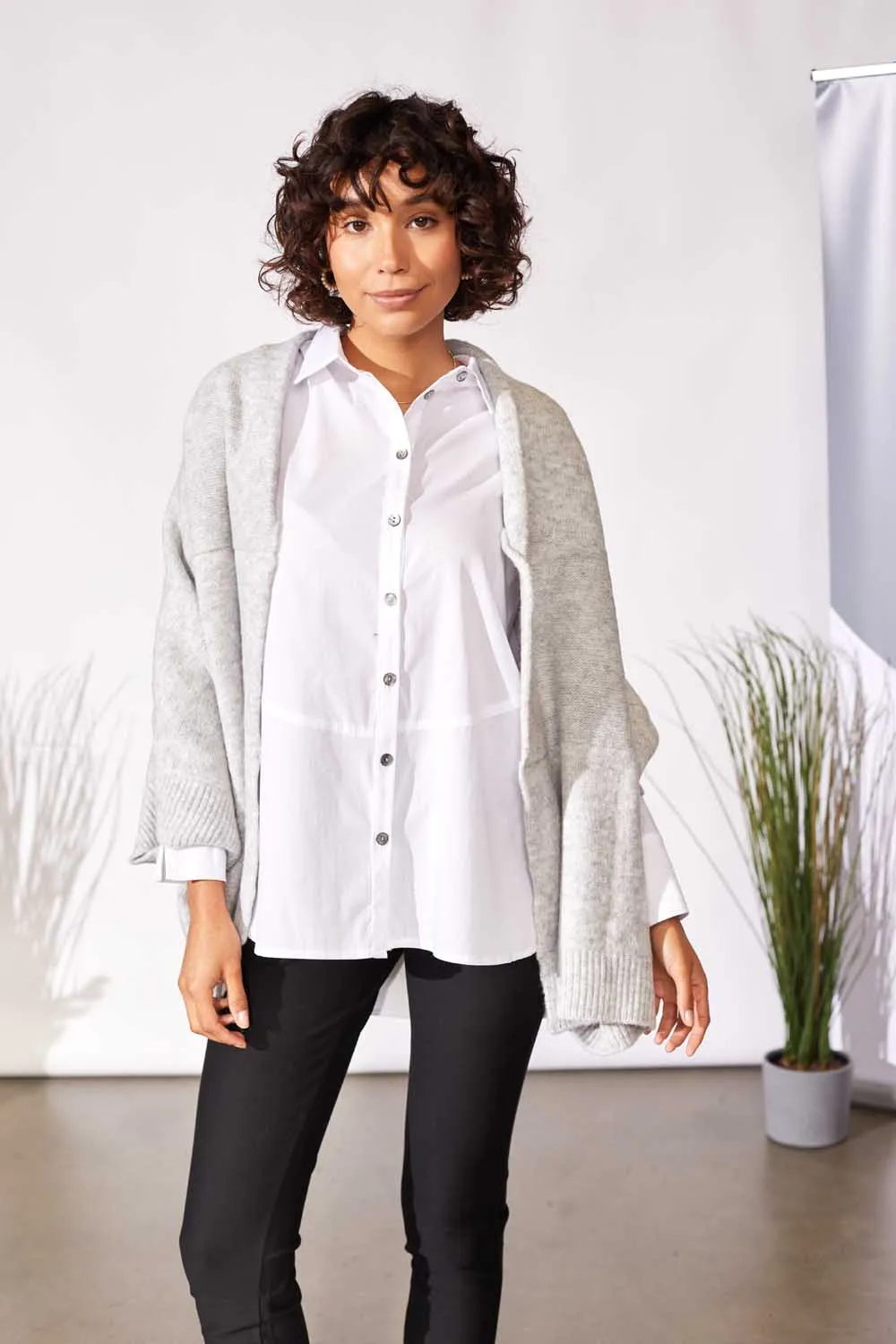 PERUZZI Grandad Collar Shirt