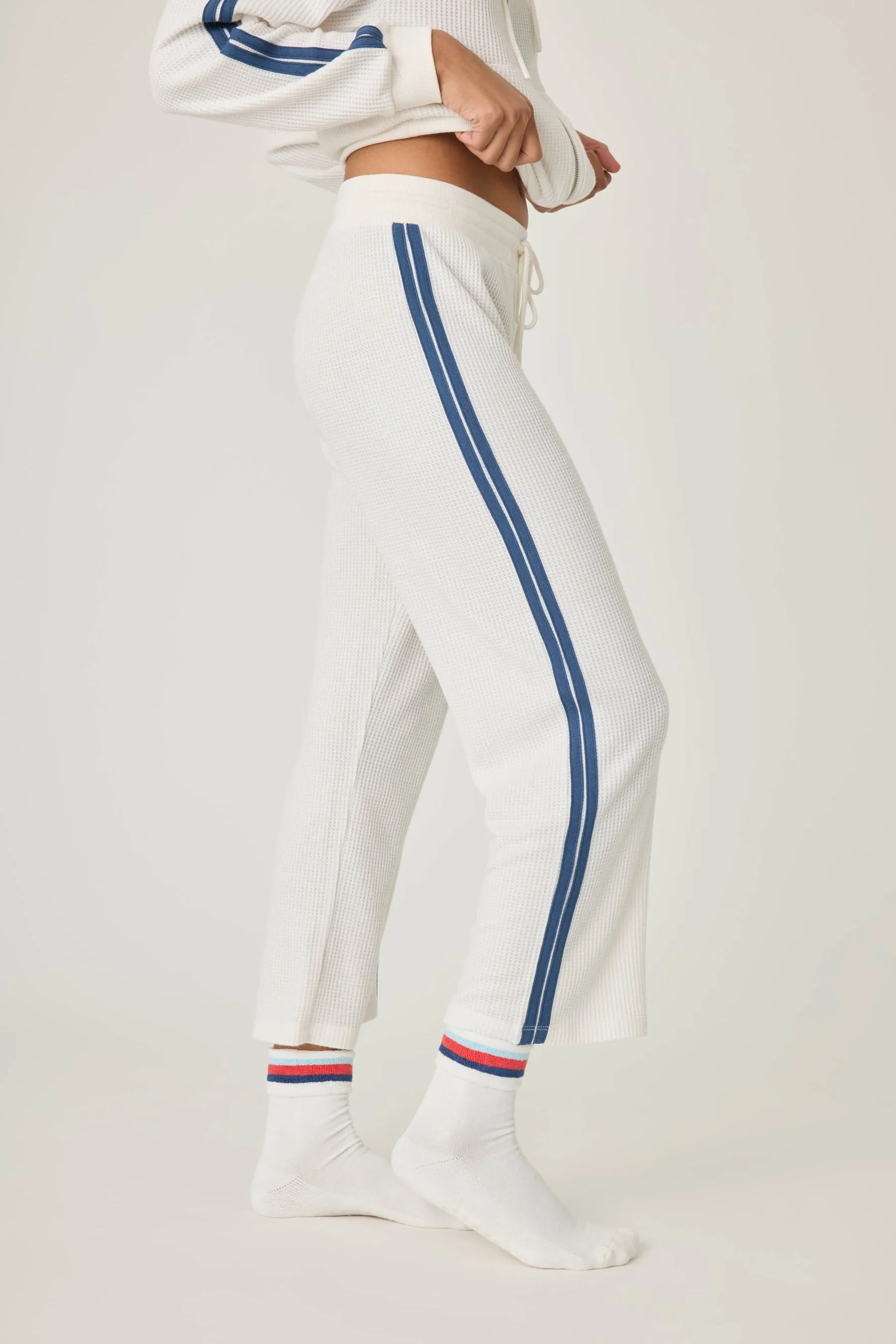 P.J. Salvage Back on Track Crop Waffle Lounge Pant