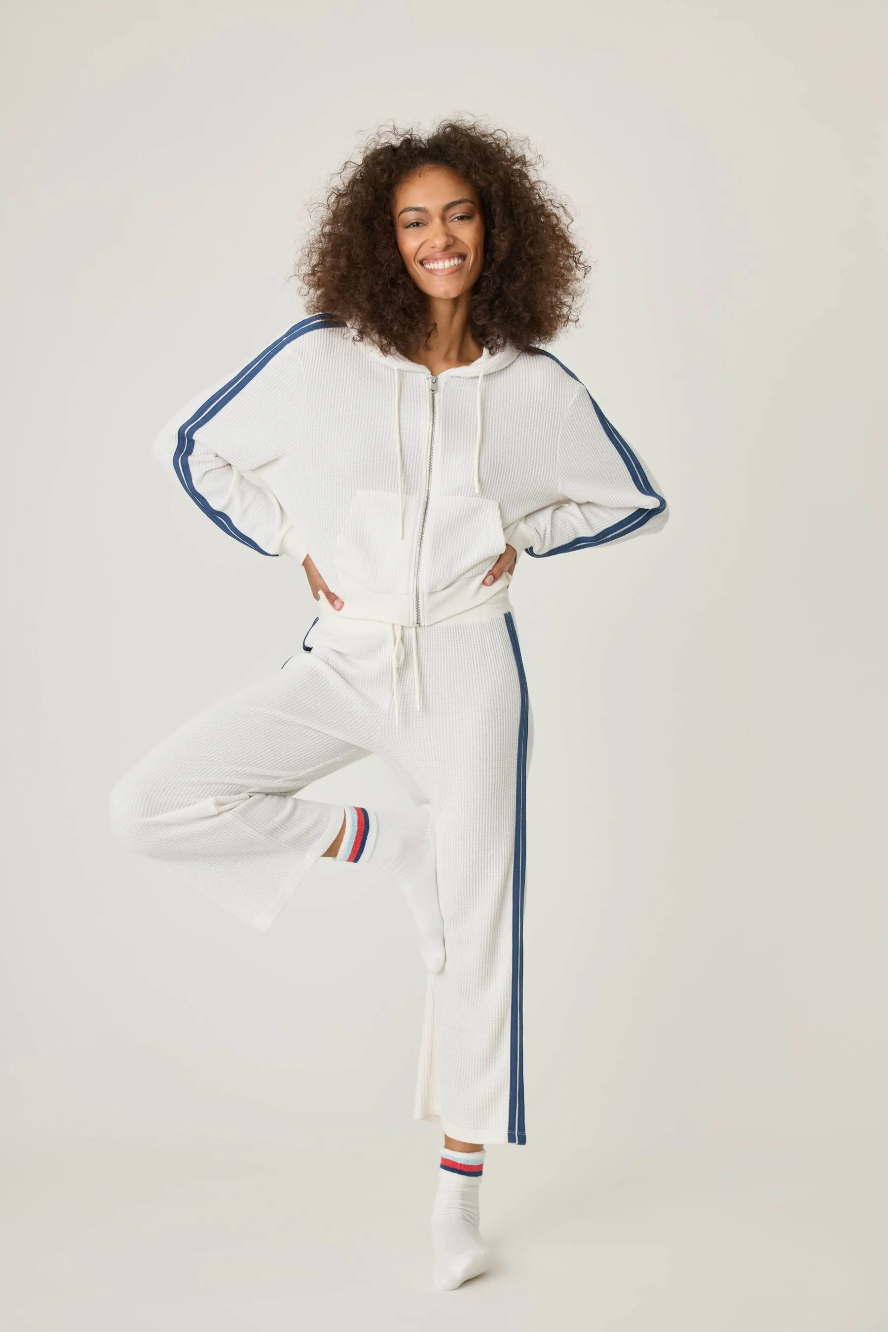 P.J. Salvage Back on Track Crop Waffle Lounge Pant
