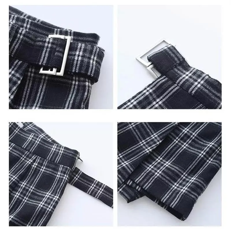 Plaid Skorts (Skirt x Shorts)