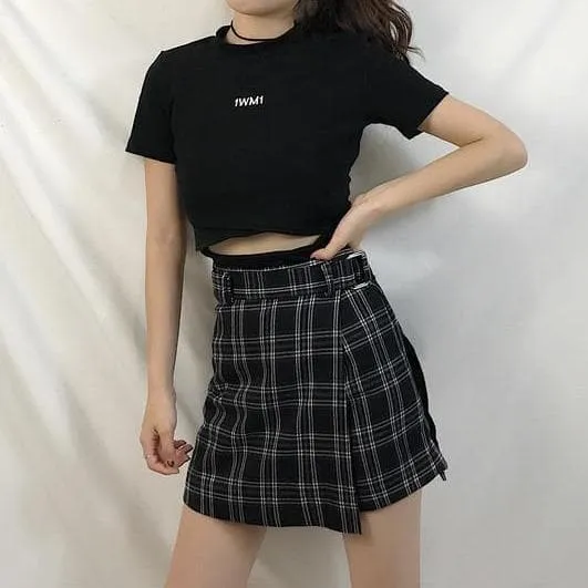 Plaid Skorts (Skirt x Shorts)
