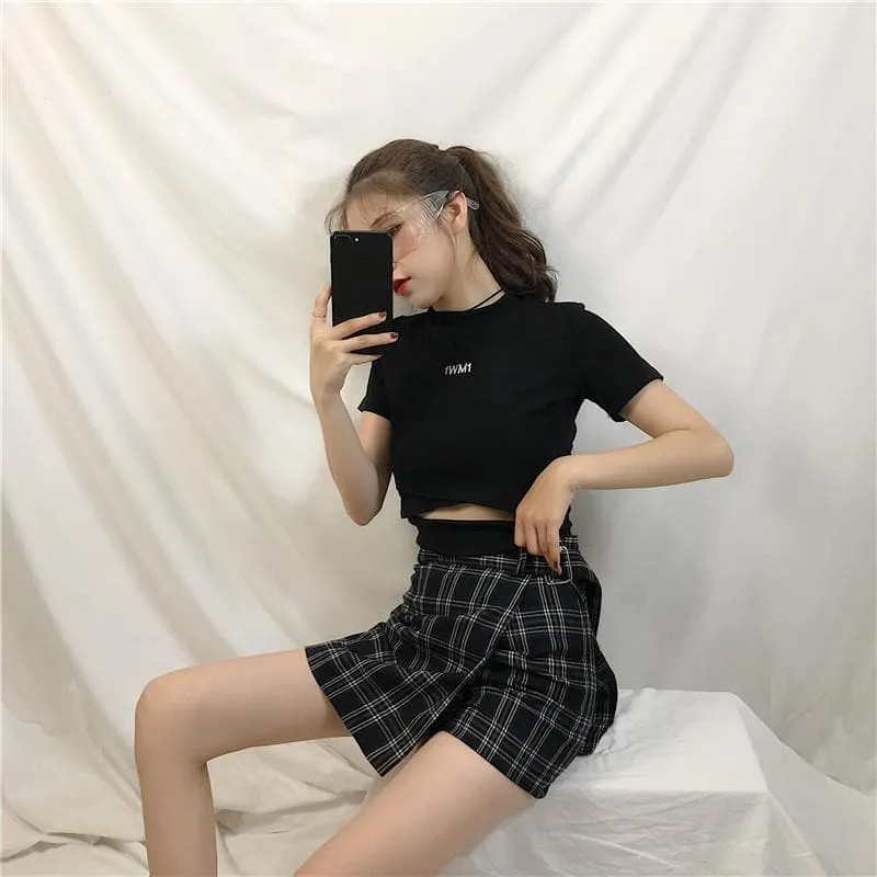 Plaid Skorts (Skirt x Shorts)