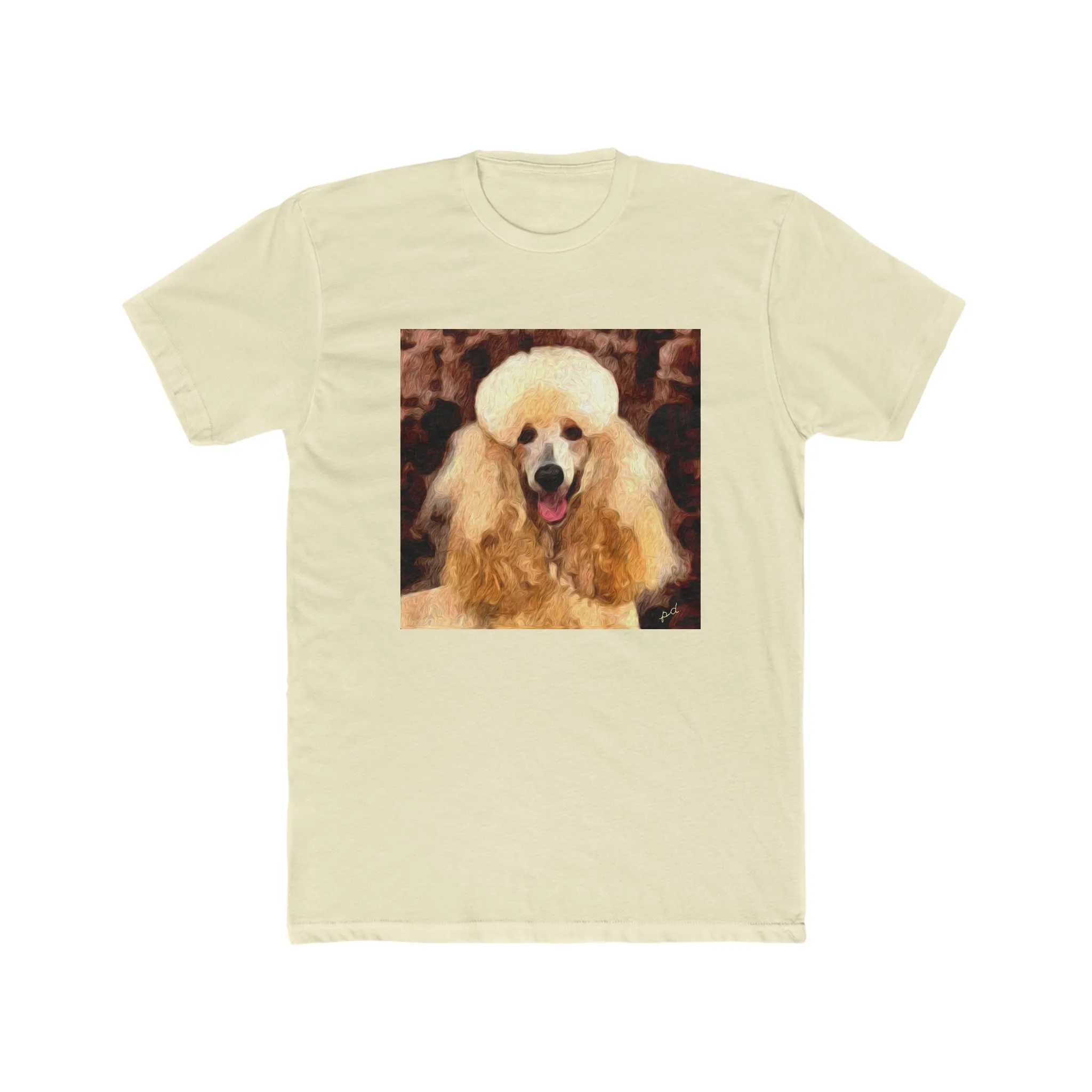 Poodle Men's Fitted  Cotton Crew Tee