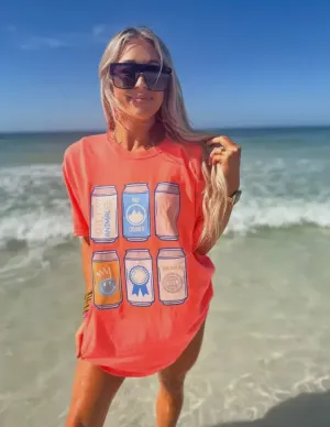 Preppy beer can tee