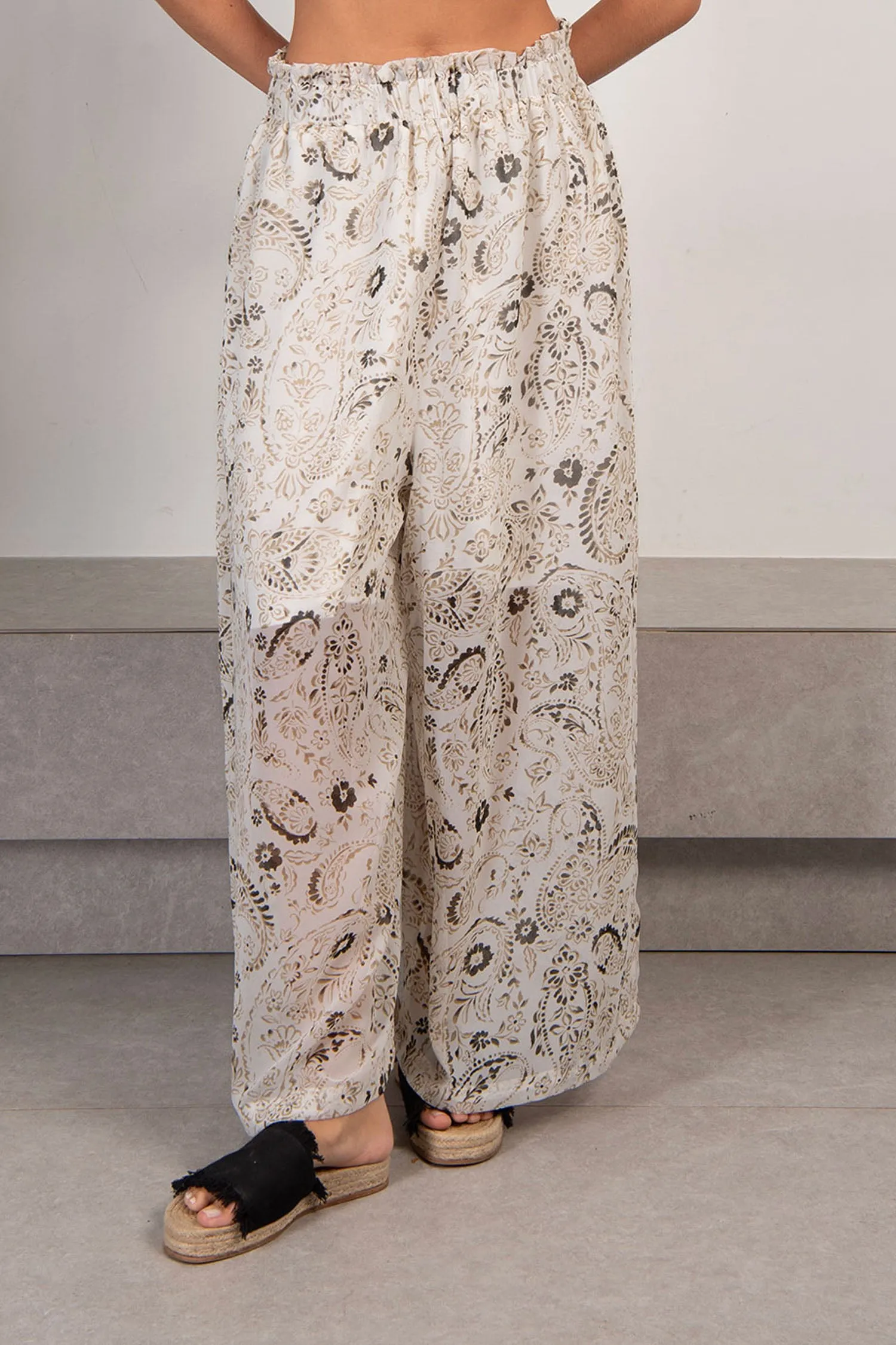 Printed Chiffon Pants - Zola