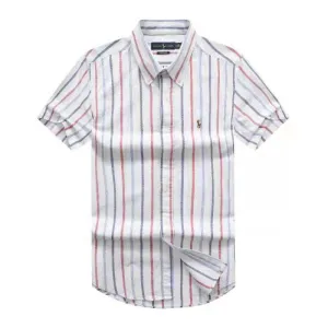 PRL White  Stripped Designed Short Sleeve Shirt
