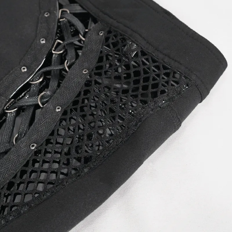 Punk Lace-Up Patent Leather Shorts: Edgy Zipper Attire