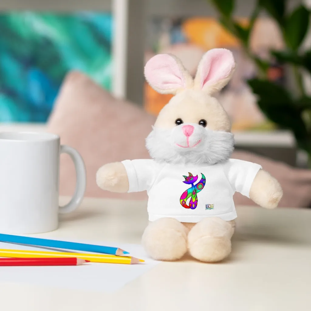 Rainbow Cat Stuffed Animals with Tee
