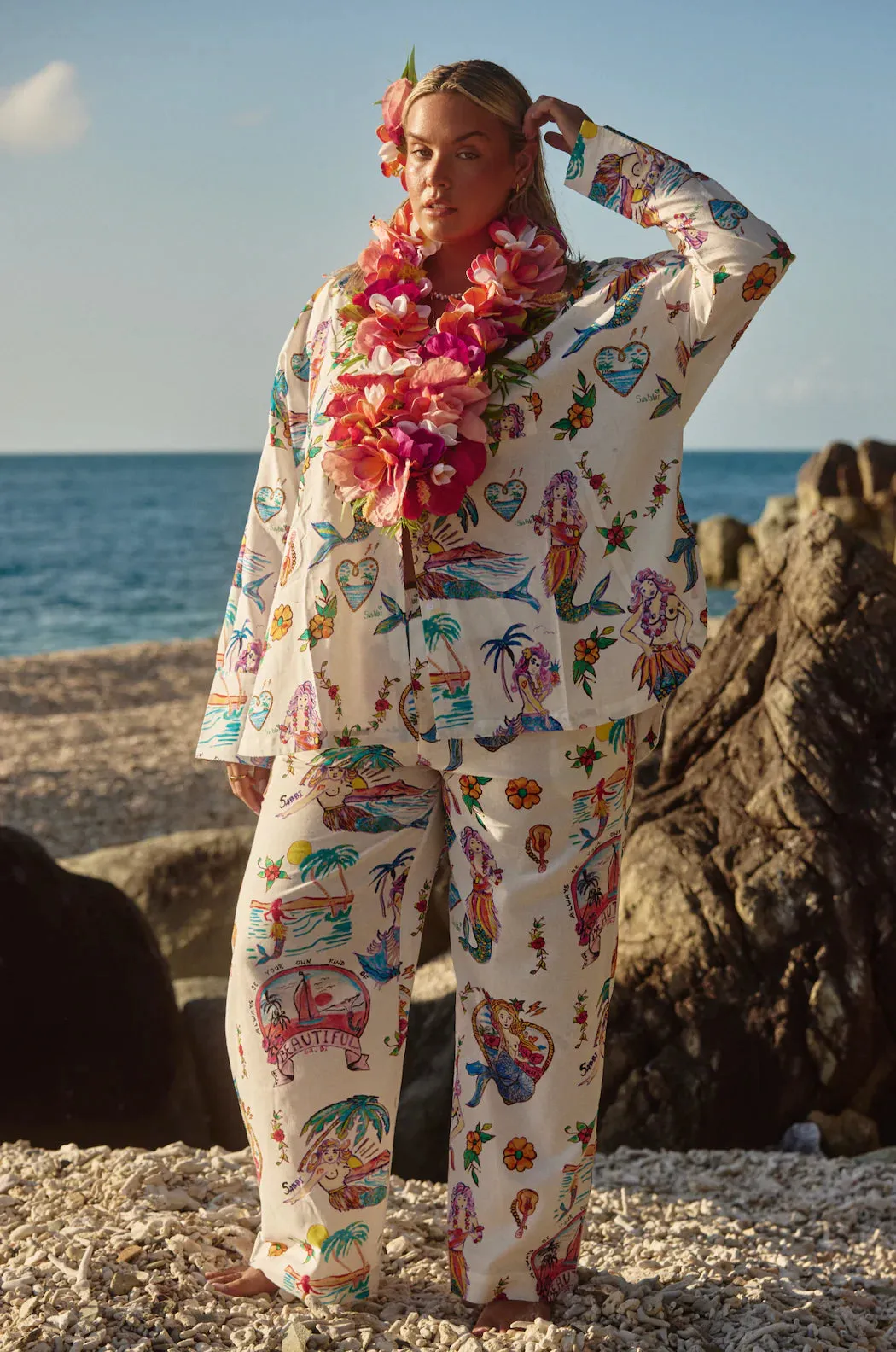 Sabbi The El Jimbaran Pant You’re Beautiful - white