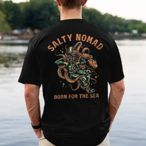 Salty Nomad Born For The Sea Printed Men's T-shirt