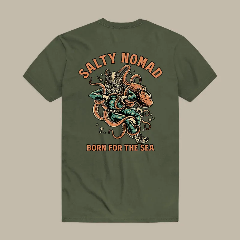 Salty Nomad Born For The Sea Printed Men's T-shirt