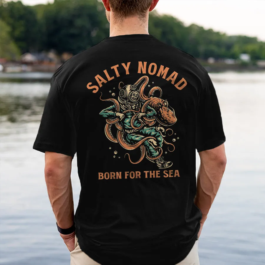 Salty Nomad Born For The Sea Printed Men's T-shirt