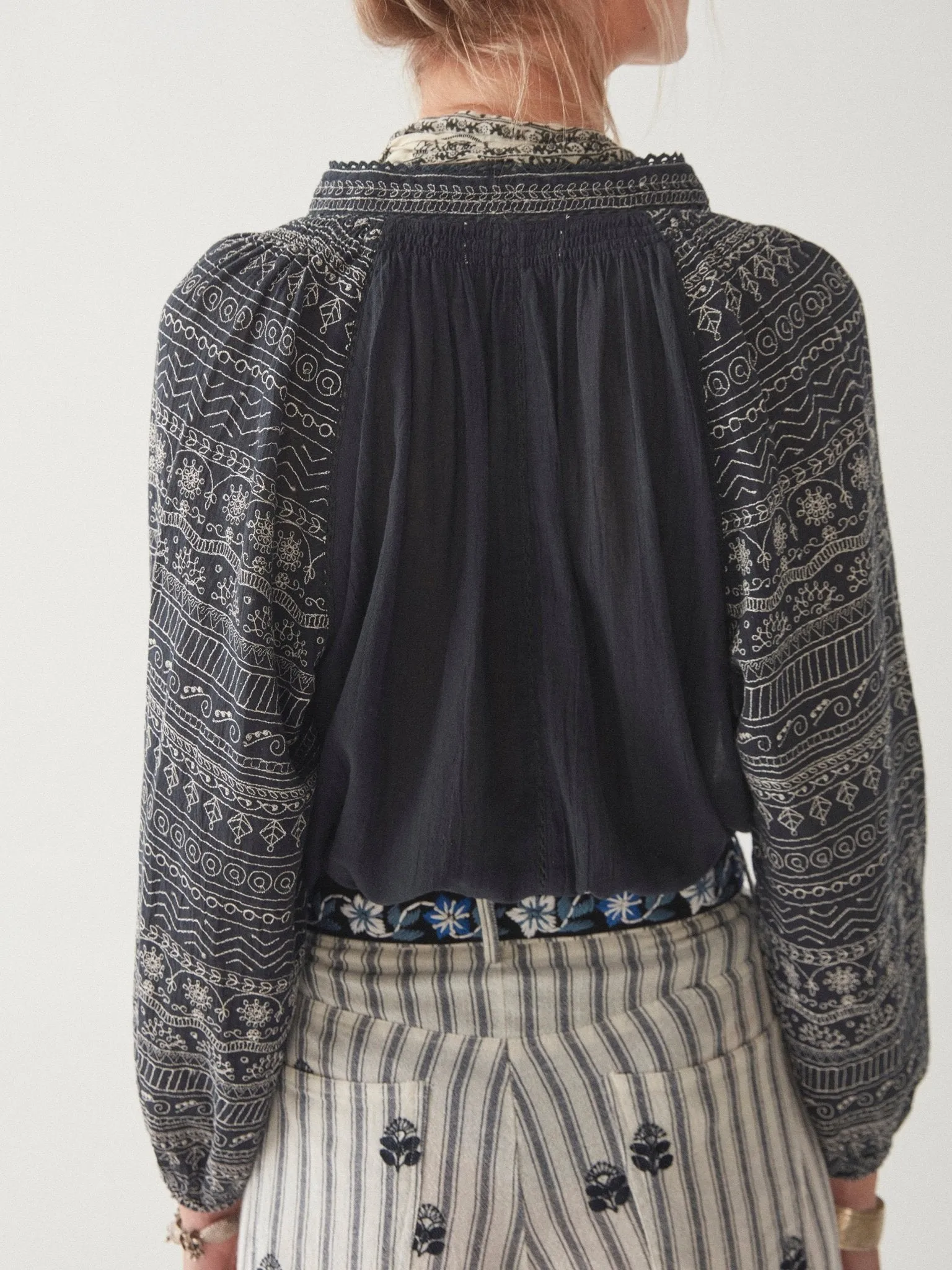 Sandrine Blouse - Tinos Blue