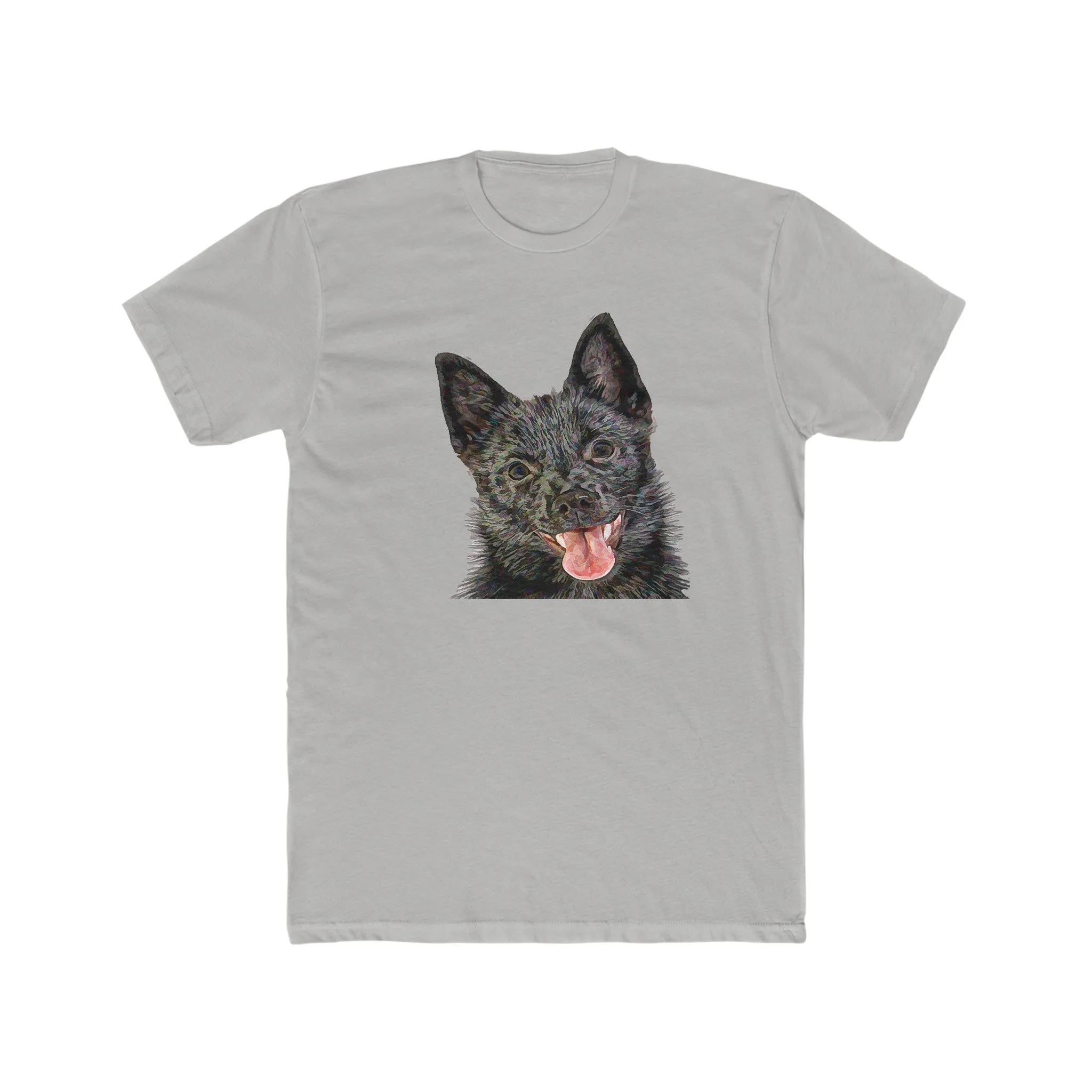 Schipperke -- Men's Fitted Cotton Crew Tee