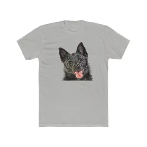 Schipperke --  Men's Fitted Cotton Crew Tee