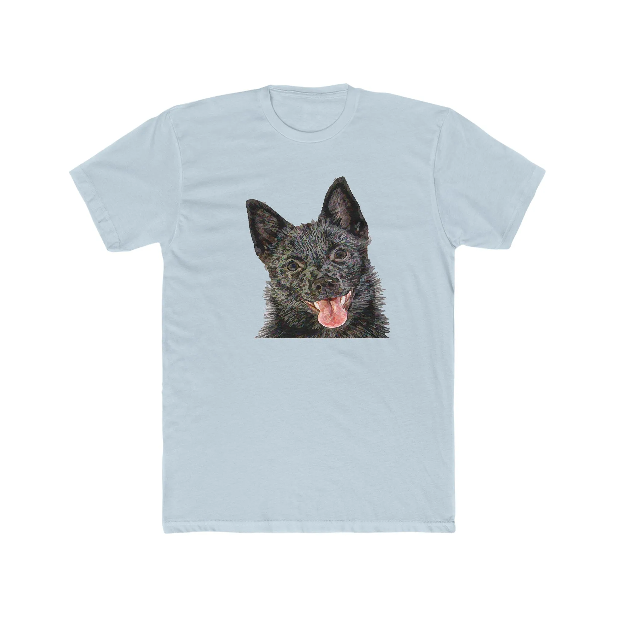 Schipperke -- Men's Fitted Cotton Crew Tee