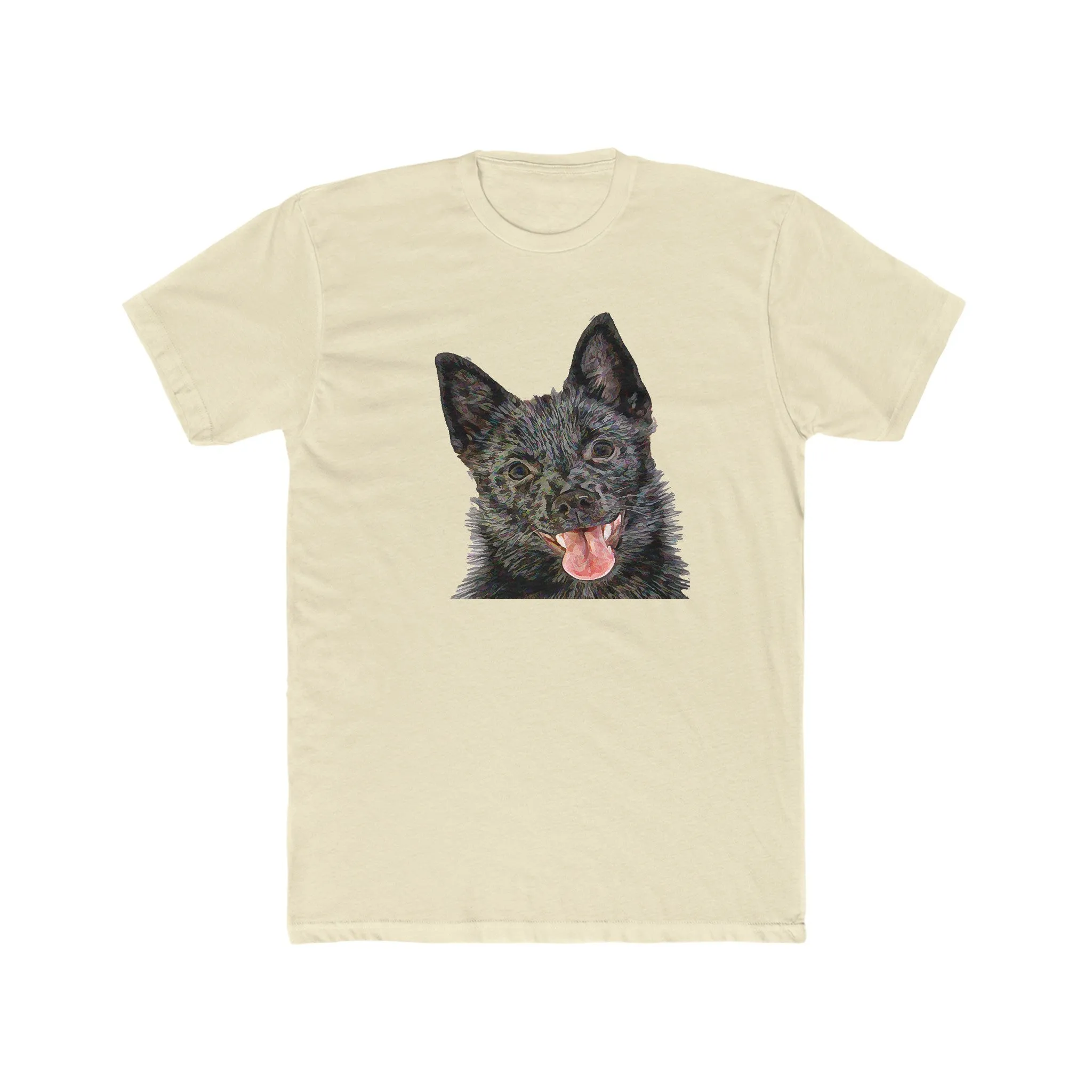 Schipperke -- Men's Fitted Cotton Crew Tee