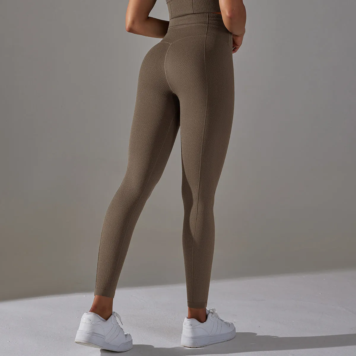 Seamless Dotted Jacquard Belly Lift 7/8 Leggings