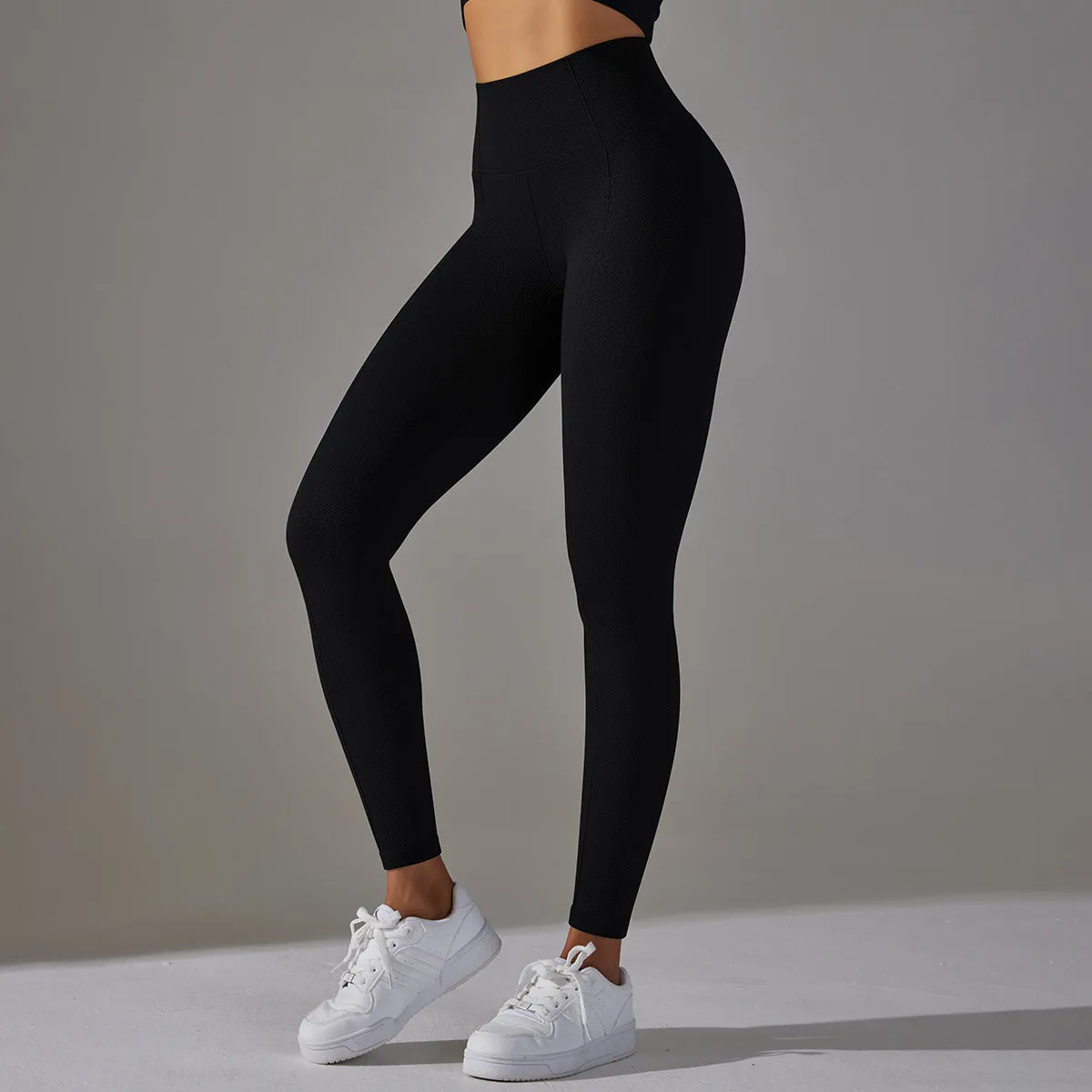 Seamless Dotted Jacquard Belly Lift 7/8 Leggings