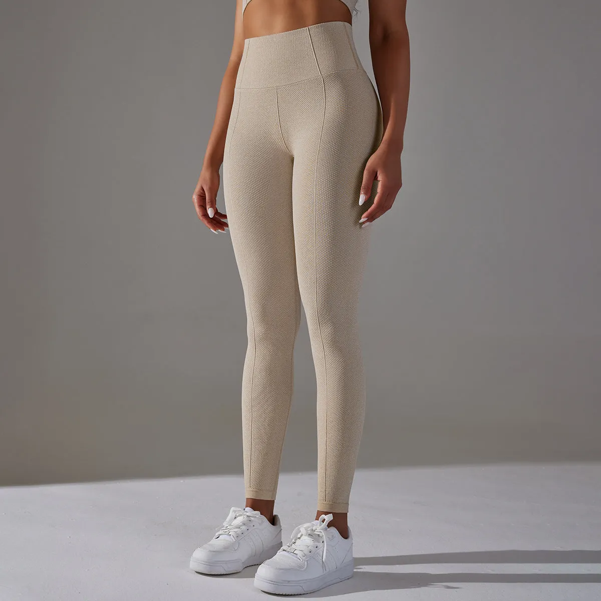 Seamless Dotted Jacquard Belly Lift 7/8 Leggings