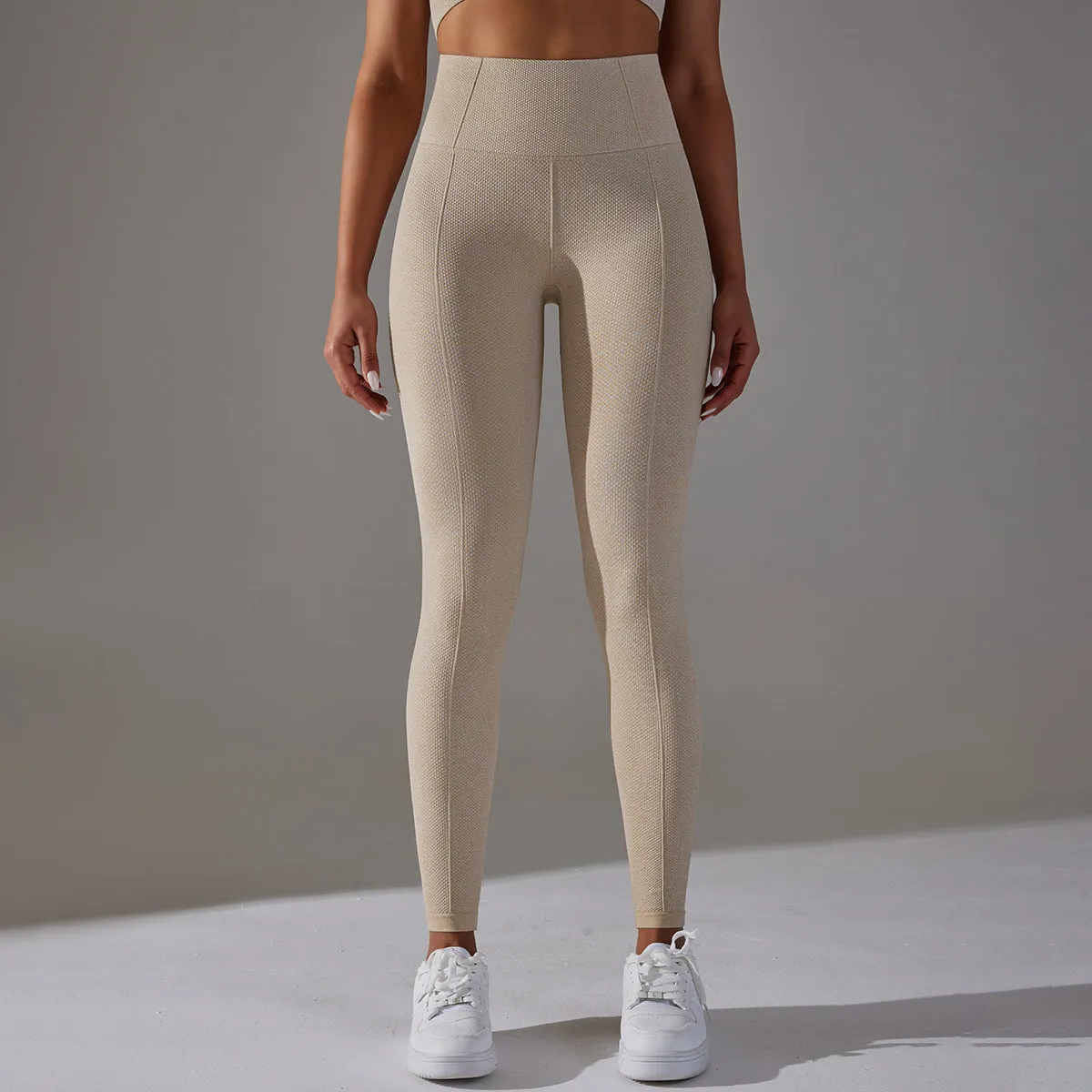 Seamless Dotted Jacquard Belly Lift 7/8 Leggings