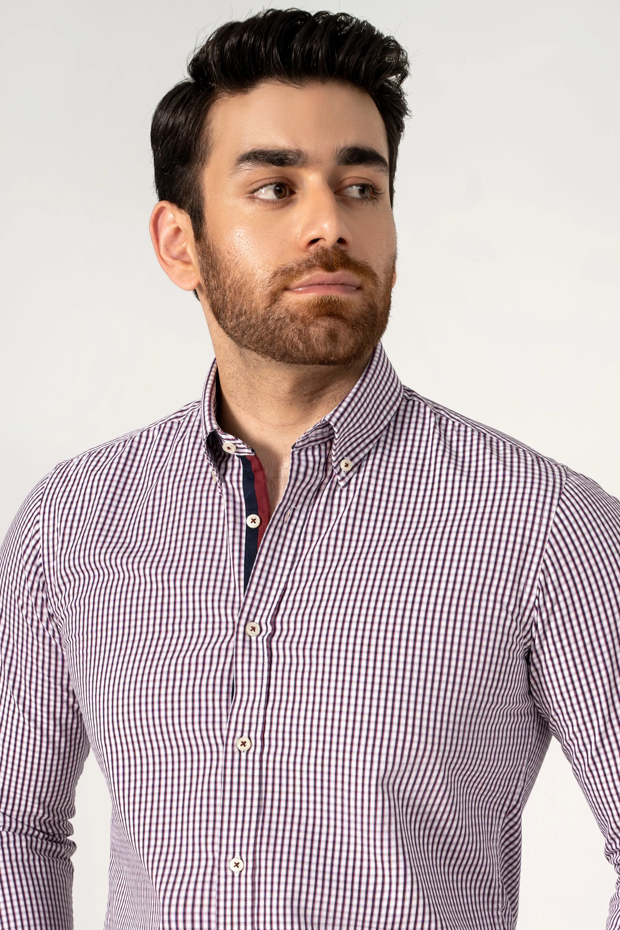 SEMI FORMAL SHIRT MAROON NAVY