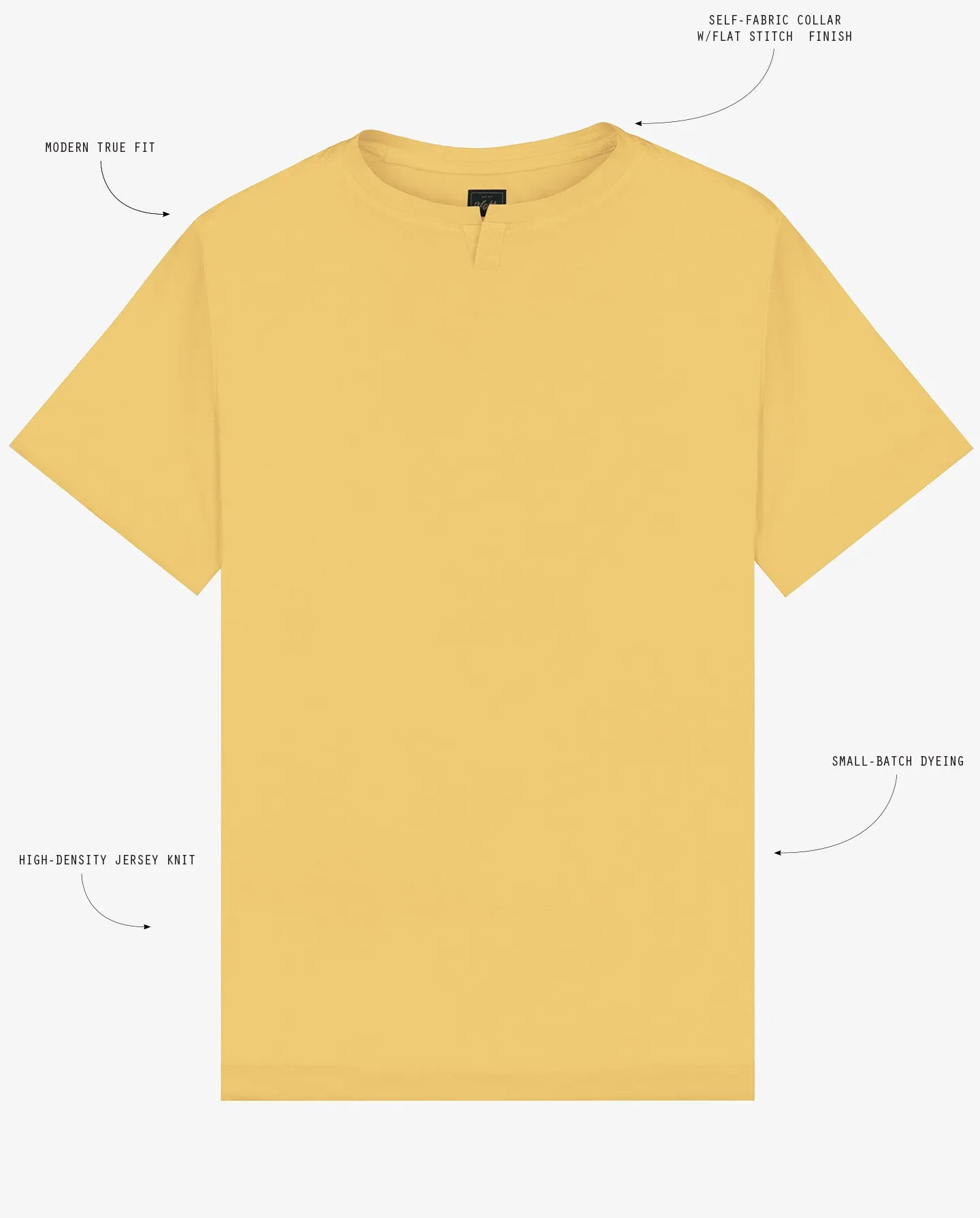 Soft Cloth Malibu Short Sleeve Notch Tee - Gold