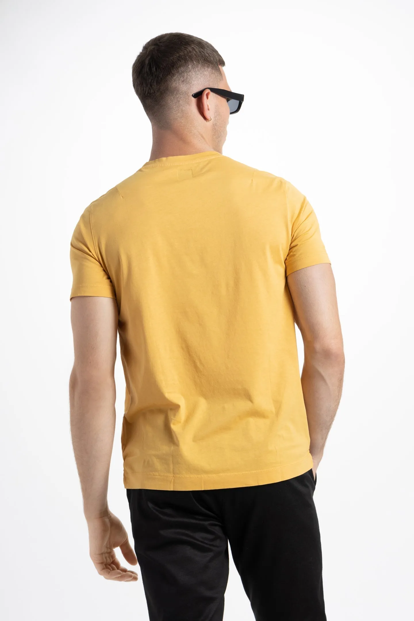 Soft Cloth Malibu Short Sleeve Notch Tee - Gold