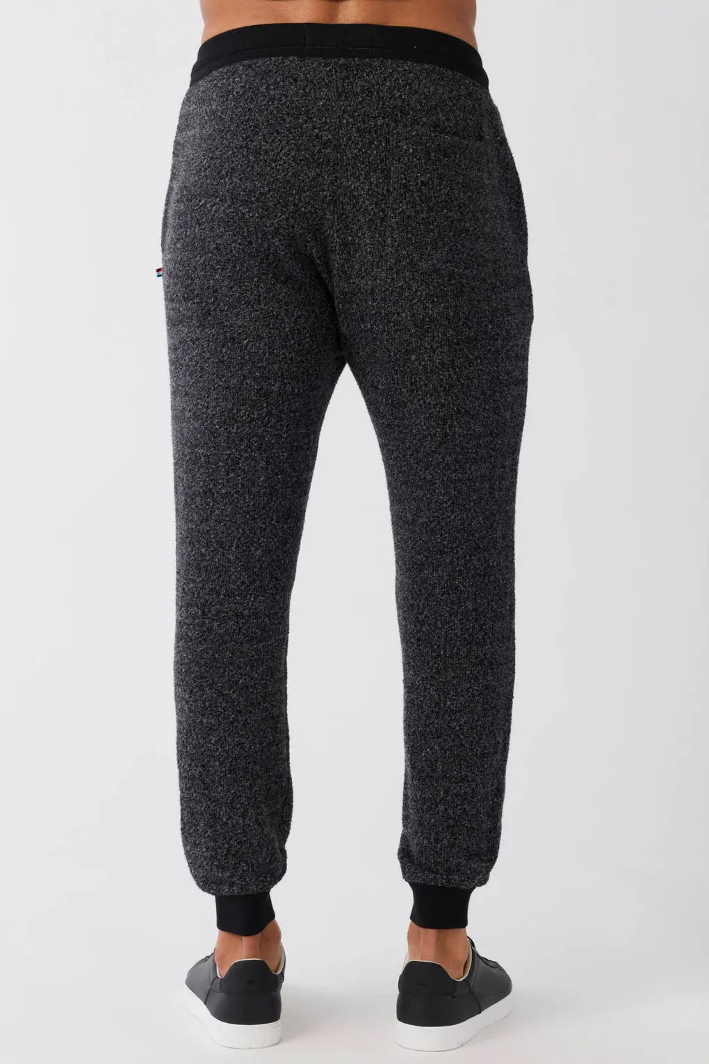 SOL ANGELES MENS BRUSHED BOUCLE JOGGER - BLACK