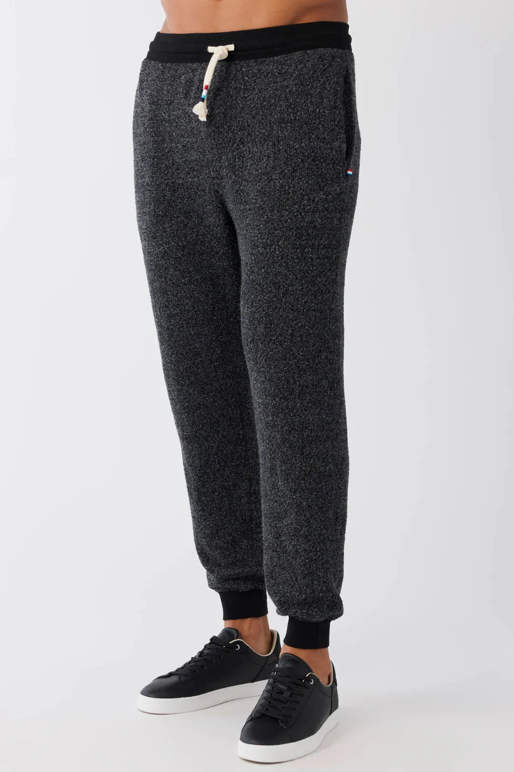 SOL ANGELES MENS BRUSHED BOUCLE JOGGER - BLACK